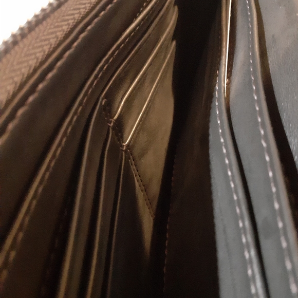 Coach Pen Leather Zipper Wallet Purse New - Picture 7 of 8